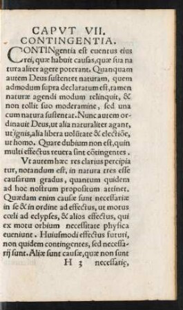 Caput VII. Contingentia.