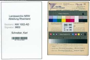Entnazifizierung Karl Schreiber, geb. 07.09.1896 (Angest.)
