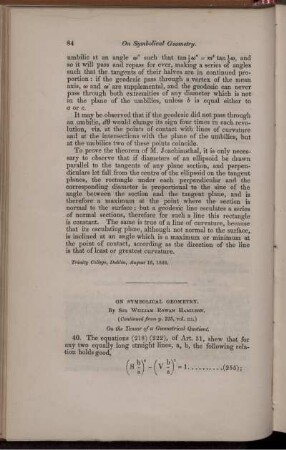 On symbolical geometry.