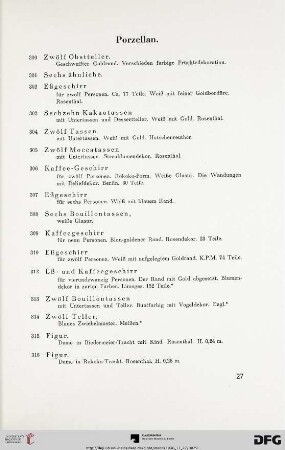 Porzellan (Nr. 300-433)