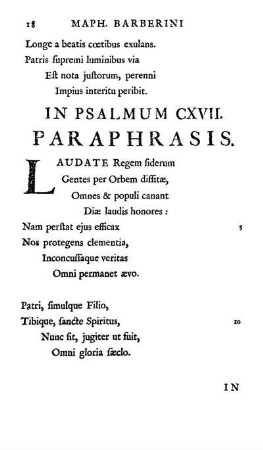 In Psalmum CXVII. Paraphrasis.