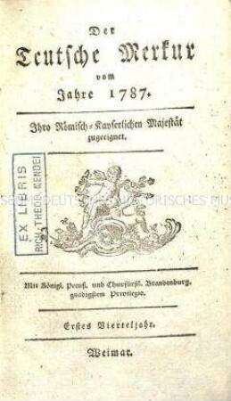 Der Deutsche Merkur, Jg. 1787 (Januar bis Juni)