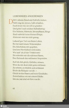 Lebendiges Angedenken