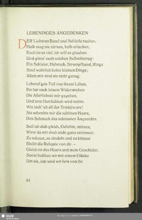 Lebendiges Angedenken