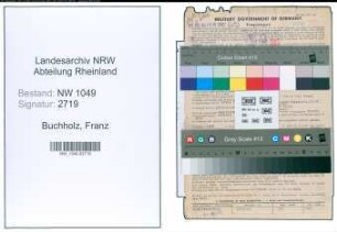 Entnazifizierung Franz Buchholz , geb. 11.10.1903 (Schneider)