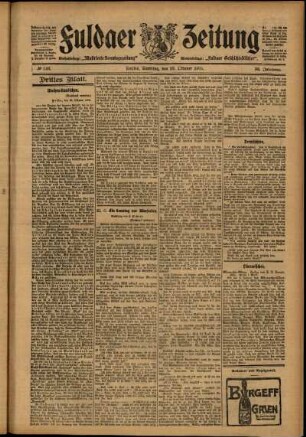 Dritte Ausgabe vom Samstag, den 28. Oktober 1905.