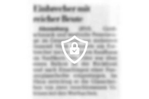 Einbrecher mit reicher Beute