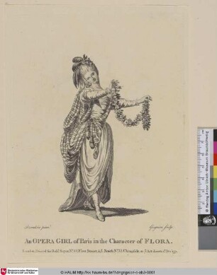 An Opera Girl of Paris in the Character of Flora