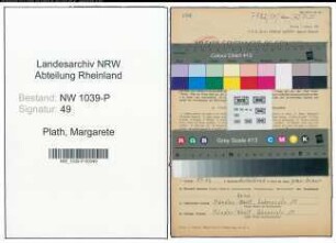 Entnazifizierung Margarete Plath , geb. 08.08.1914 (Angestellte)