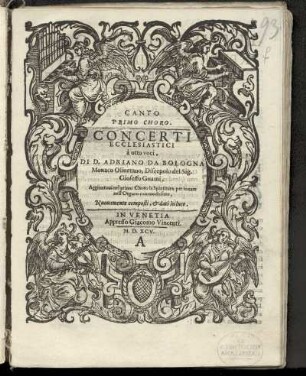 Adriano Banchieri: Concerti ecclesiastici à otto voci ...