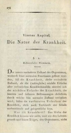 Viertes Kapitel. Die Natur der Krankheit