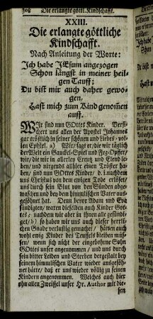 XXIII. Die erlangte göttliche Kindschafft.