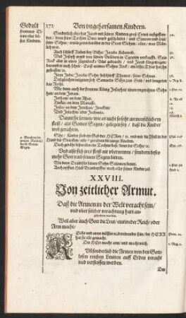 XXVIII. Von zeitlicher Armut.