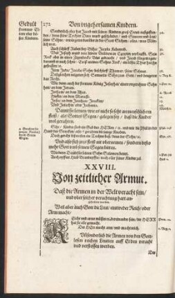 XXVIII. Von zeitlicher Armut.