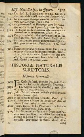 367-378, Historiae Naturalis Scriptores