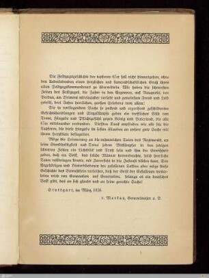 Gruß des Feldzugkommandeurs