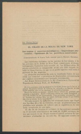 El crash de la Bolsa de Nueva York