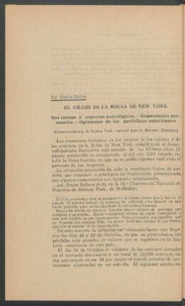 El crash de la Bolsa de Nueva York