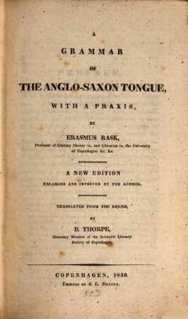A Grammar of the Anglo-Saxon Tongue : with a Praxis