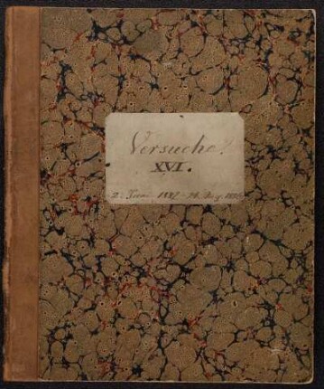 16: XVI, Versuche 2. Juni 1882 - 24. Aug. 1886 [Laboratory Diary]