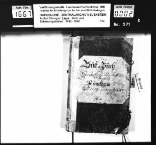 Gültbuch und Gülteinzugsregister über die Untertanen- und Lehengüter des Freiherrn von Senft, angelegt durch Christoph Paul Göz, Amtmann zu Neidenfels und Matzenbach.