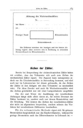 Aichen der Zähler