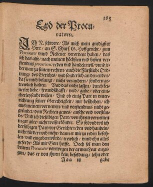 Eyd der Procuratorn.