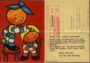 Postkarte der ABC-Zeitung