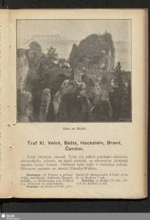 Trať XI. Veleň, Bašta, Hockstein, Brand, Čandov