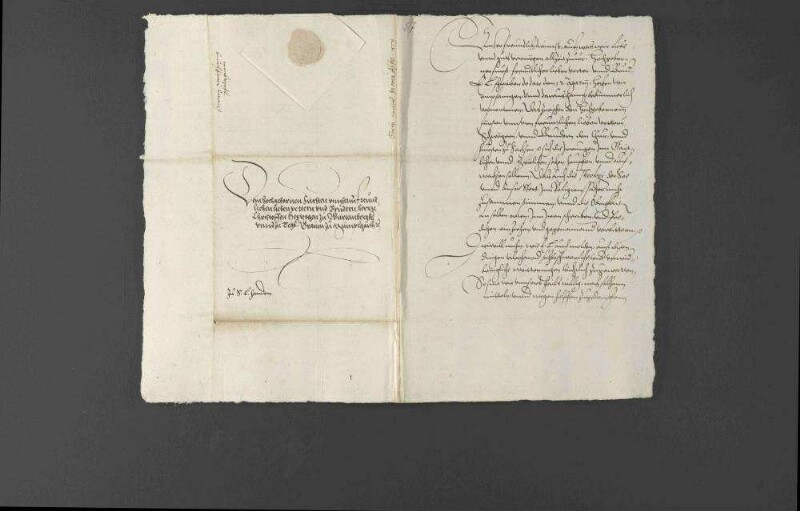 Bemühungen Herzog Christophs von Württemberg und Pfalzgraf Wolfgangs um den in spanischer Gefangenschaft befindlichen Rhein- und Wildgrafen Johann Philipp auszulösen und nach zweijähriger Verstrickung wieder zu befreien.