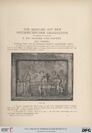 Das Beiwerk auf den ostgriechischen Grabreliefs, 2, Die Bezirke und Bauten