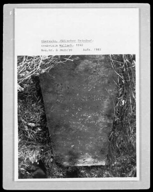 Grabstein von ? Wallach, gestorben 1892