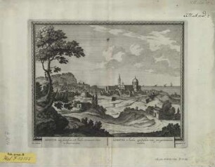 Ansicht von Loreto, Kupferstich, 1702 : Lorette, een Stedeken in Italie, vermaert door Bedevaerten : C.P. = Loretta, Italiae oppidulum, votis peregrinantium celebre / Pet. Schenk [exc.]. - Amsteld[ami] , [1702]. - 1 Kunstbl. : Kupferst. ; Plattengr. 27 x 22 cm +++ Auch enth. in: Petri Schenkii Hecatompolis sive totius orbis terrarum oppida nobiliora centum