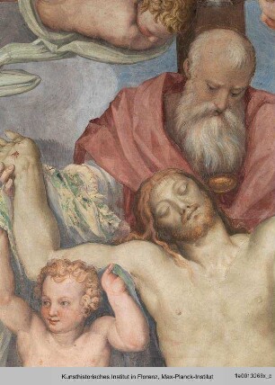 Heilige Trinität mit Porträts von Pontormo und Bronzino