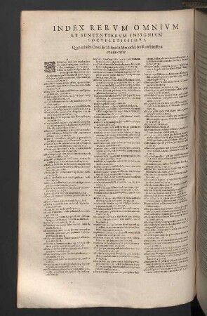 Index rerum omnium et sententiarum insignium locupletissimus