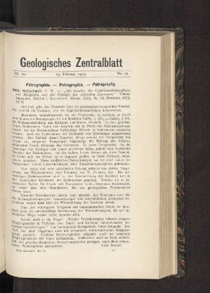 15. Februar 1913. No. 14.