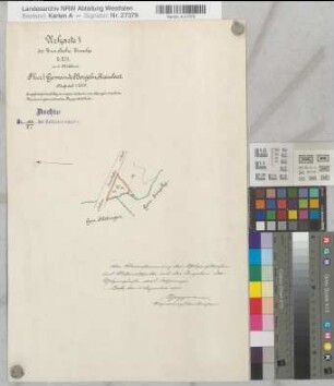 Einecke (Welver), Zusammenlegung Einecke, Urkarte 1 Borgeln Flur 1