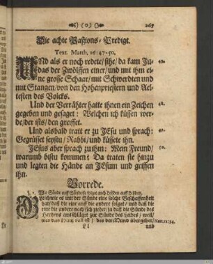Die achte Paßions-Predigt.