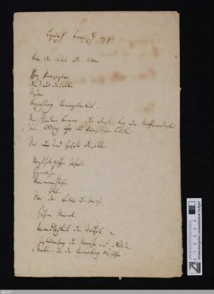 Von der Fabel der Alten - Homburg.I,2-3 : [StA 4,292]