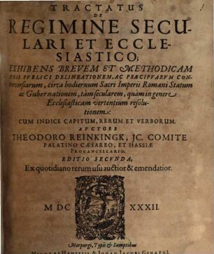 Tractatus de regimine seculari et ecclesiastico