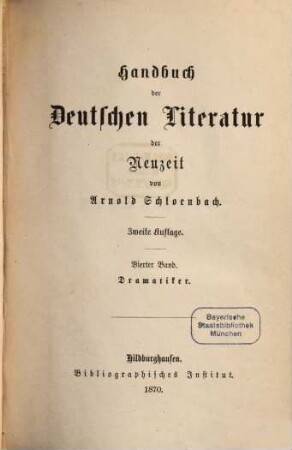 Handbuch der deutschen Literatur der Neuzeit, 4
