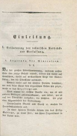 I. Erläuterung der technischen Ausdrücke und Verfassung