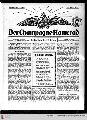 5. Kriegsjahrgang: Der Champagne-Kamerad: Feldzeitung der 3. Armee