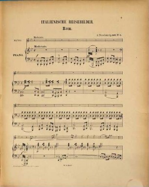 Italienische Reisebilder : für Flöte u. Pianoforte ; op. 152. 1, Rom
