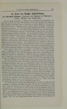 10. Karls des Großen Kaiserkrönung