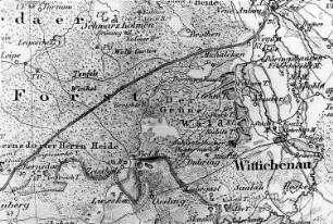Hoyerswerda-Bröthen-Michalken. Atlas von Schlesien, Kreis Hoyerswerda, Verlag C. Flemming/Glogau, um 1850