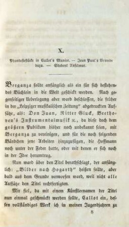 X. Phantasiestücke in Callot's Manier. - Jean Paul's Vorrede dazu. Student Anselmus