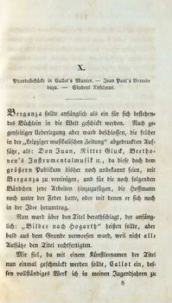 X. Phantasiestücke in Callot's Manier. - Jean Paul's Vorrede dazu. Student Anselmus
