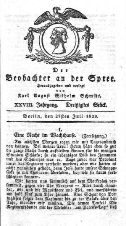 30. Stueck, 27. Juli 1829