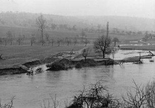Bau der Staustufe Hessigheim/Neckar